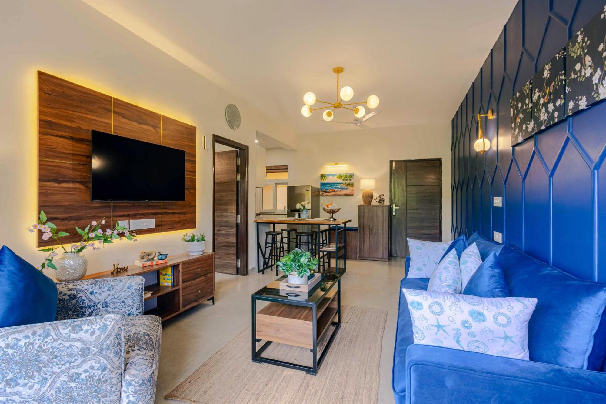 Alaya Stays 1 Bhk With Balcony & Pool - Veera Marina Candolim Bagian luar foto